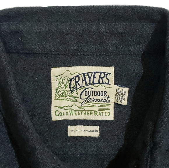 Grayers Mens Heavyweight Flannel Twill Shirt Jacket Size XL Charcoal Heather NWT - Picture 2 of 7